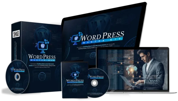 WordPress Master Kit: Comprehensive video courses covering WordPress basics, from setting up a site to creating content, themes, plugins, and local hosting